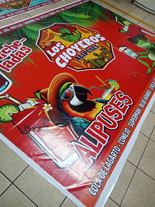 Lona a todo color para negocio de comida en Culiacán