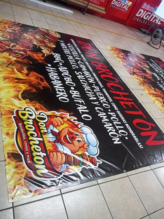 Lona publicitaria para restaurante en Culiacán