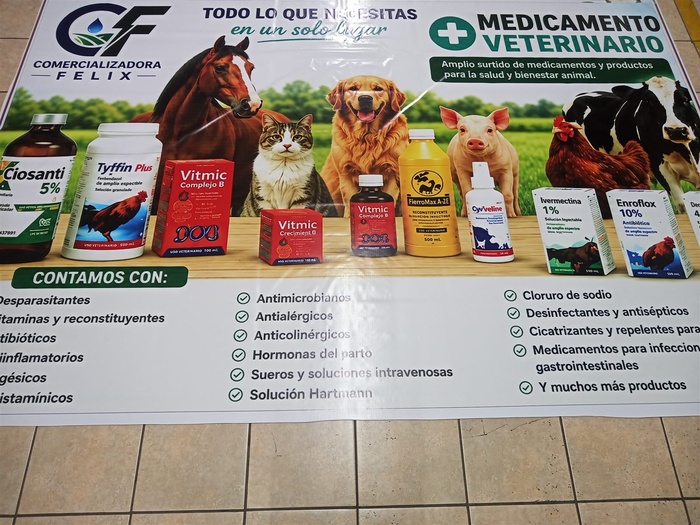 Lona para farmacia veterinaria en Culiacán