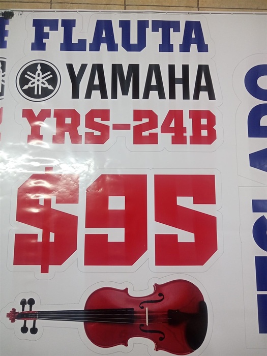 Lona de promoción para tienda de instrumentos en Culiacán