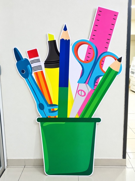 Figura decorativa en coroplast para evento