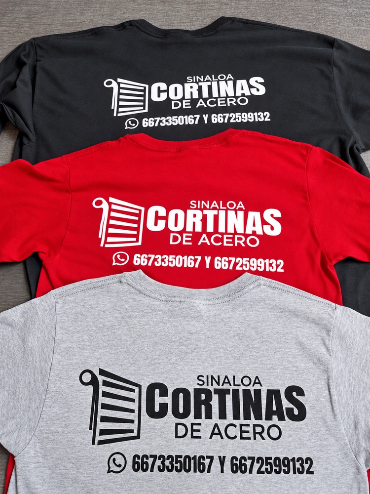 Playeras de trabajo: Serigrafía textil en Culiacán